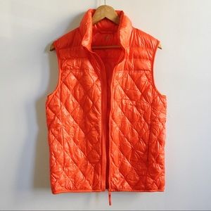 UNIQLO Bright Orange Ultra Light Down Quilted Vest